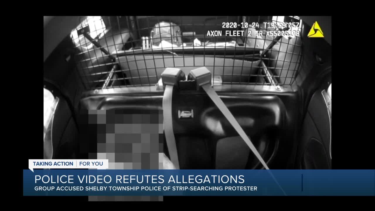 Video released by police refutes allegations protestor was strip-searched