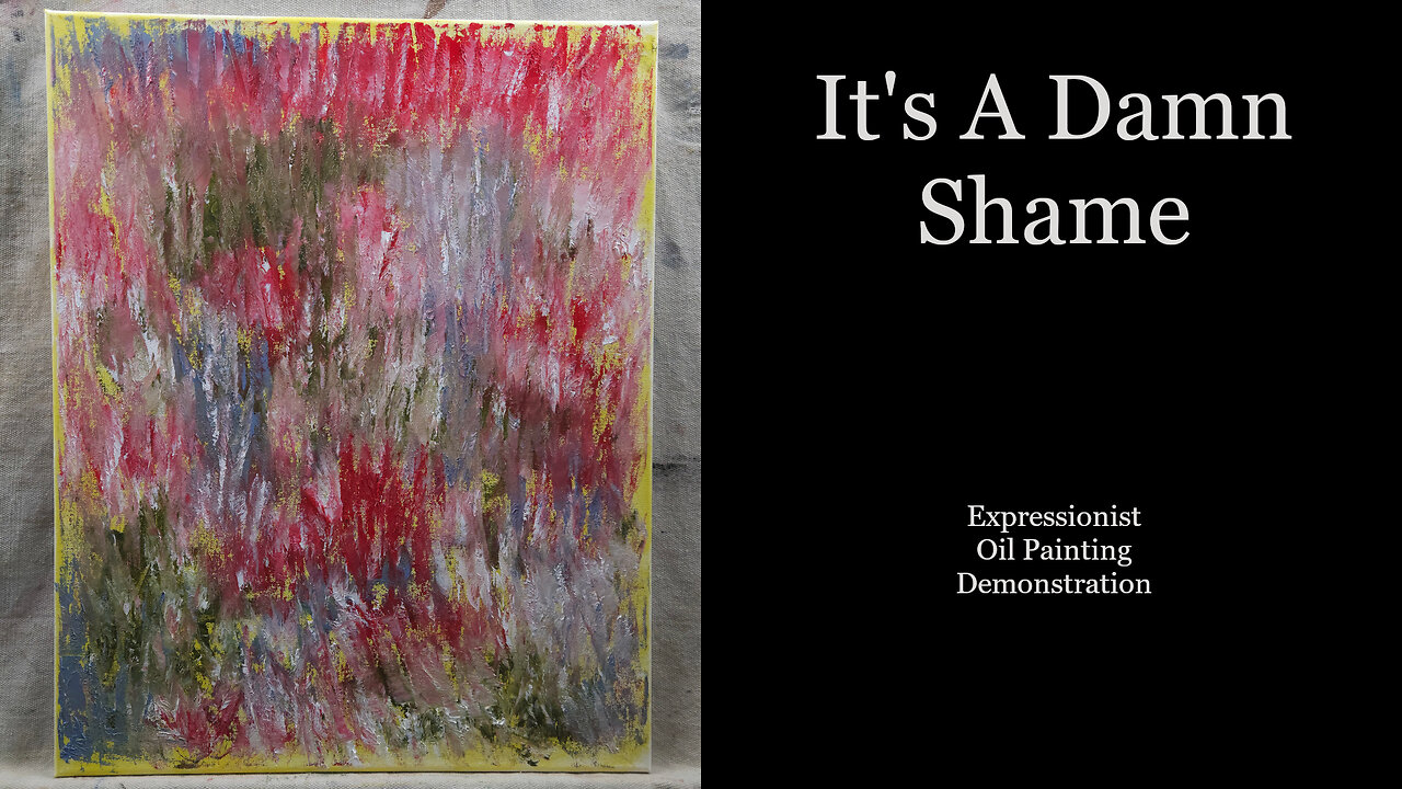 CHECK OUT THIS ART ”It's a Damn Shame” Expressionist Oil Painting