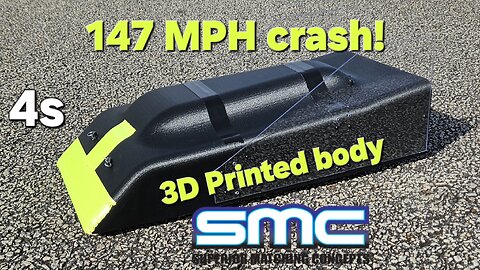 147 MPH RC 3D printed body crash