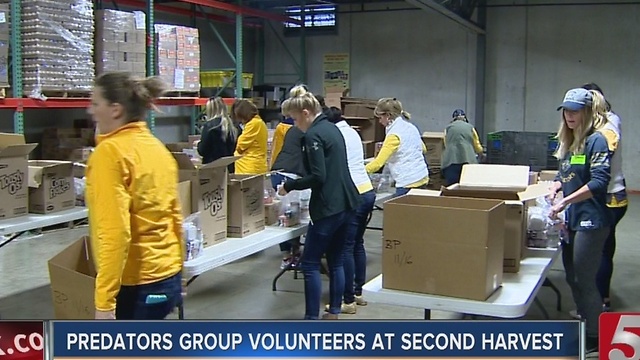 Predators Volunteer At 2nd Haravest Food Bank