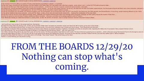 From today's boards 12/29/20 [Audio Version]