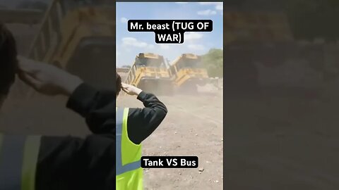 Mr.Beast Tank VS Bus TUG OF WAR - Train VS Pit REACTION #shorts #mrbeast