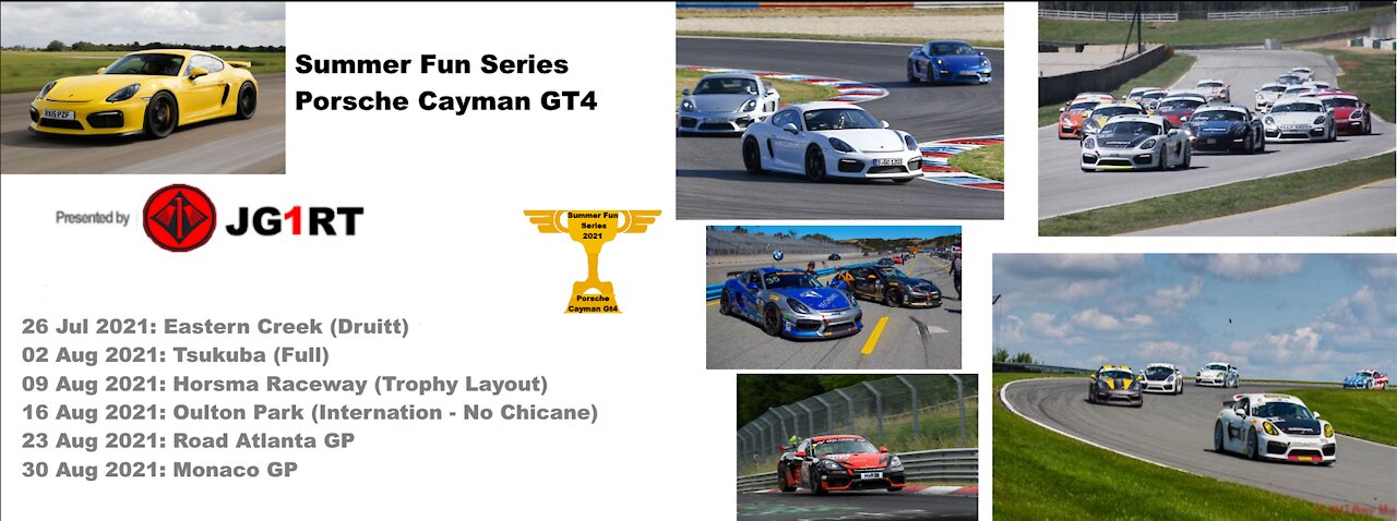 JG1 Racing League | 26 July 2021 | Summer Fun Series Porsche Cayman GT4 | Preview