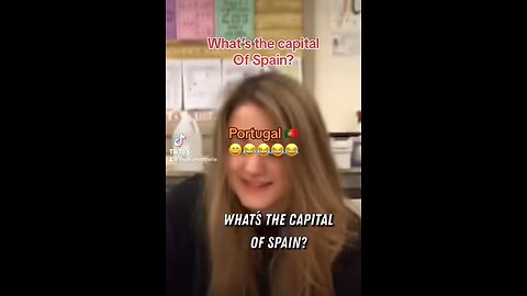 What’s the capital of Spain 🇪🇸 ?portugal 🇵🇹 😂😂😂guys goes nuts