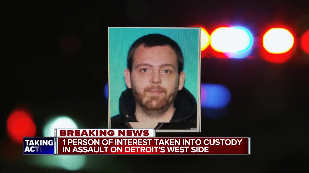 1 person of interest in custody in assault on Detroit's west side