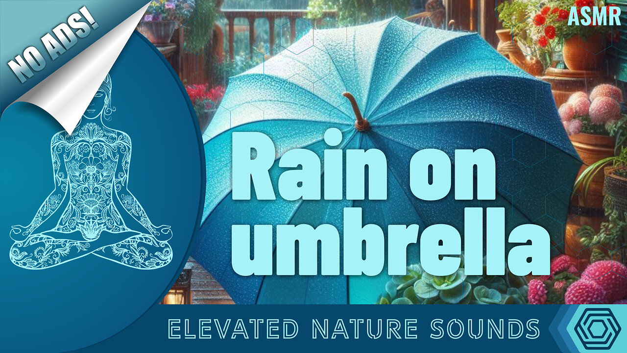 Relaxing Rain On Umbrella ASMR Sounds for Deep Sleep, Meditation, Study and Focus NO ADS