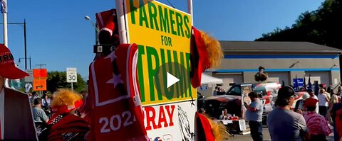 In Johnstown, Pennsylvania, a large crowd couldn't enter the packed Trump rally