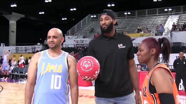 Andre Drummond helps with Special Olympics Unified game at All-Star Weekend