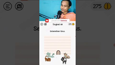 Selamatkan tikus | Braindom level 68 #saidnesia #game #shorts