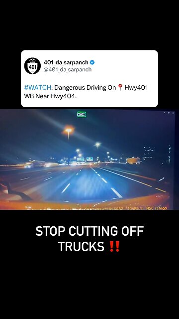 Dangerous Driving On Hwy401