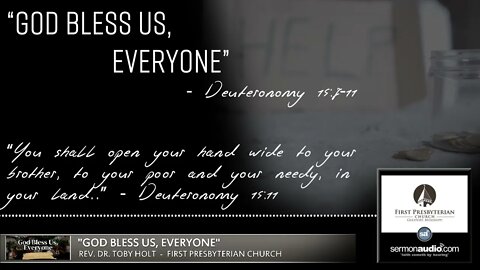 God Bless Us, Every One (Deuteronomy 15:7-11)