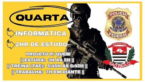 #86 Estude Comigo | Polícia Federal Agente/Escrivão || PCSP 👉 Motivação p/ o Combate