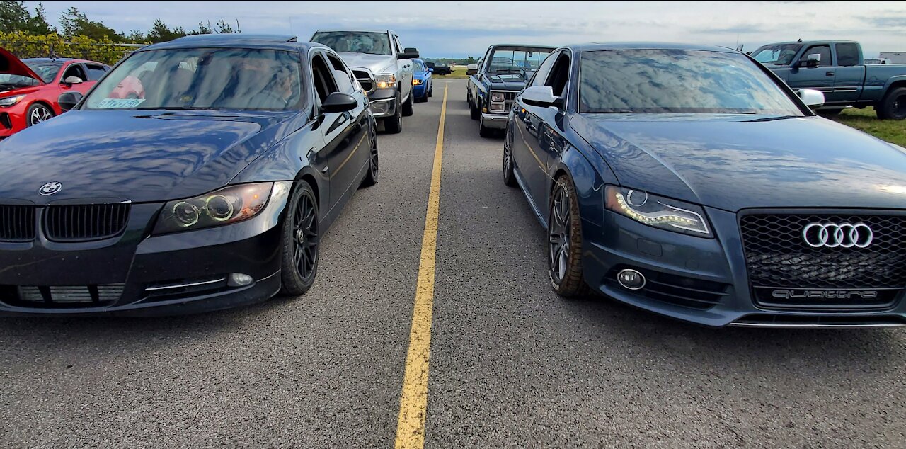 2010 Audi S4 vs 2017 BMW 335i 1/4 Mile Drag Race !