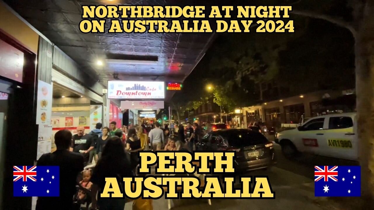 Exploring Perth Australia 🇦🇺: Northbridge at Night on Australia Day 2024