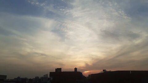 Attractive sunset view in clouds #sunset #evening #clouds #lahore #awesome
