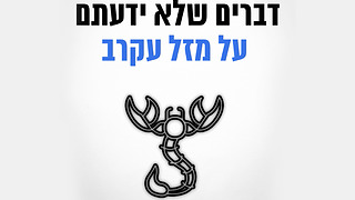 דברים שלא ידעתם על מזל עקרב