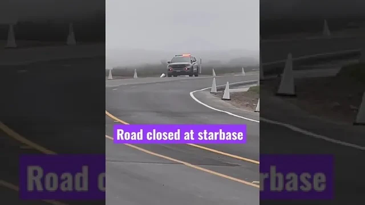 This is what a road closure looks like at Starbase, Texas