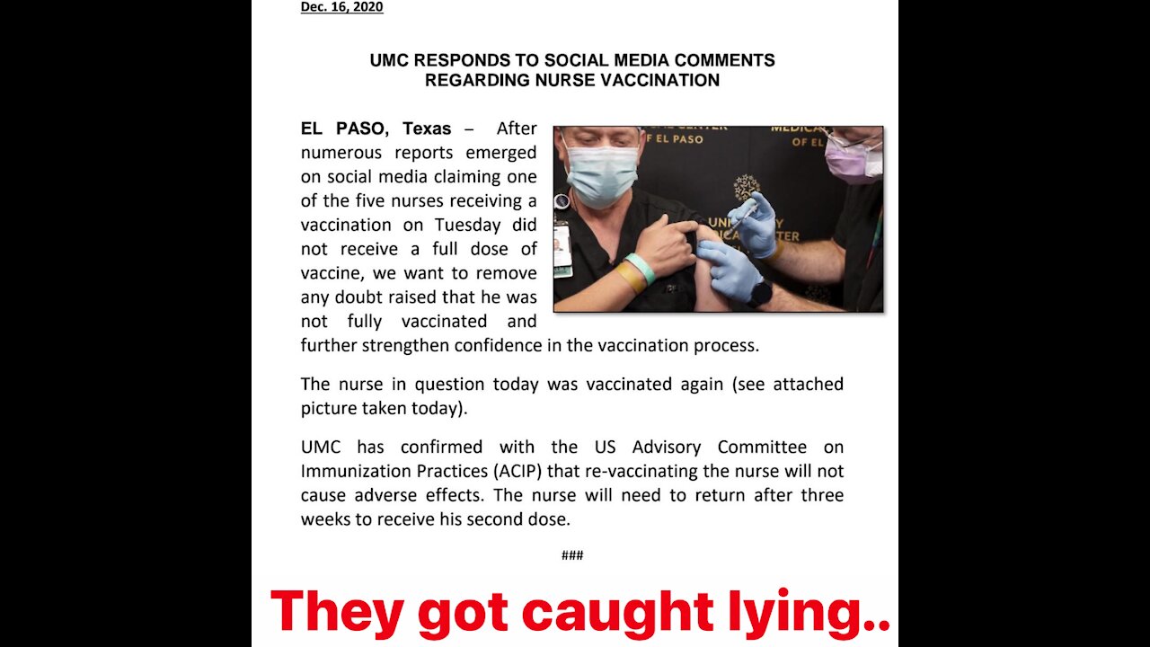 Fake COVID-19 shot..