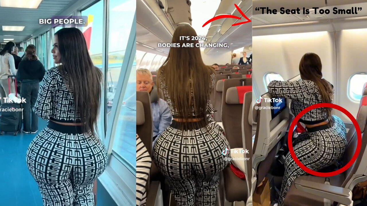 Woman Has A BBL So Big She Needs 2 Plane Seats
