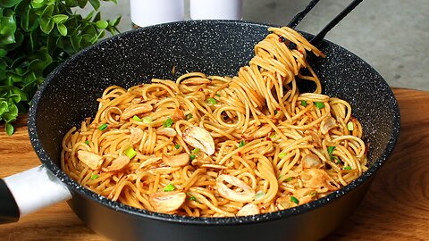Cheap, fast and incredibly tasty! Noodles with garlic