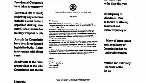2011 BIOETHICS COMMISSION LETTER