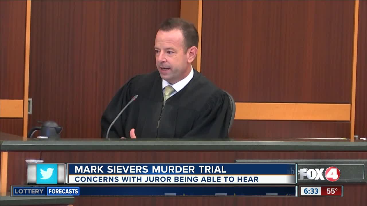 Concerns over juror's hearing issues in Sievers trial