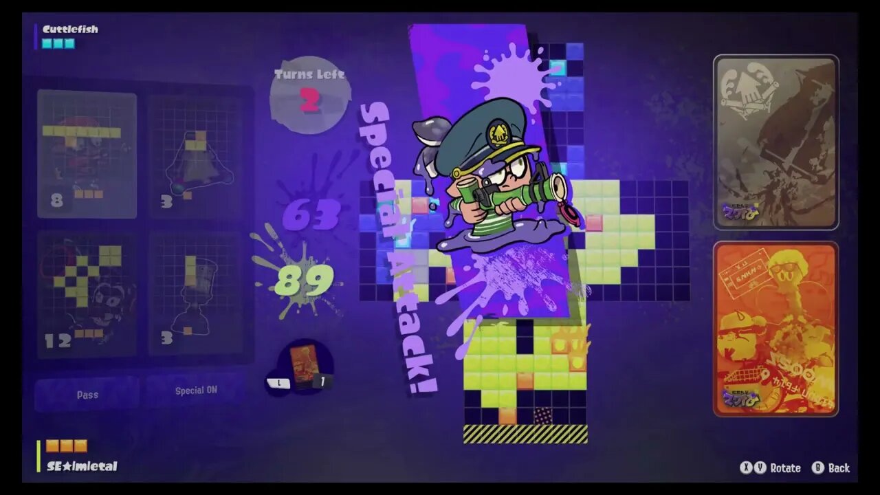 Splatoon 3 - Tableturf Battle - Opponent #16: Cuttlefish (Part 1)