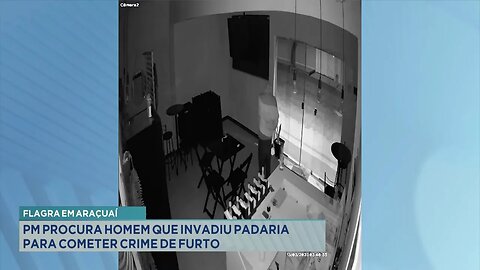 Flagra em Araçuaí: PM Procura Homem que Invadiu Padaria para Cometer Crime de Furto.