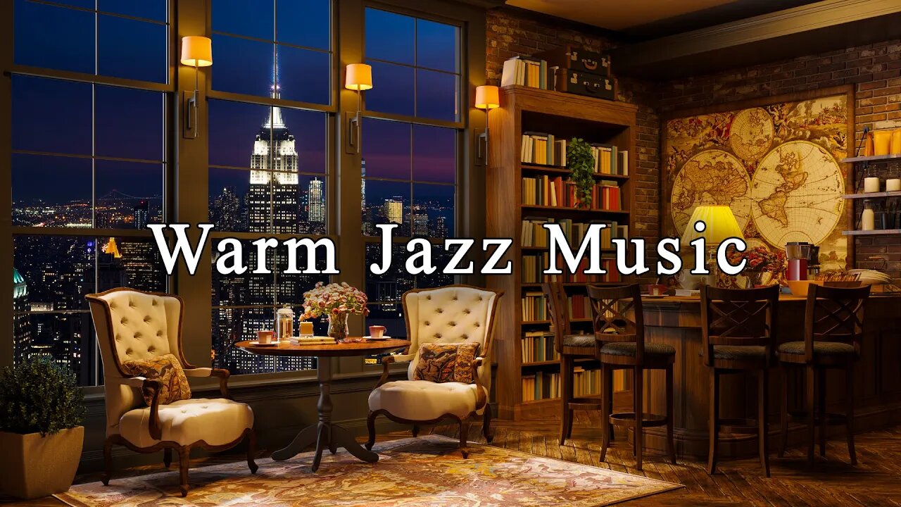 Heavy Rain on Cozy Coffee Shop Ambience ☕ Relaxing Jazz Instrumental Music and Rain Sounds to Relax