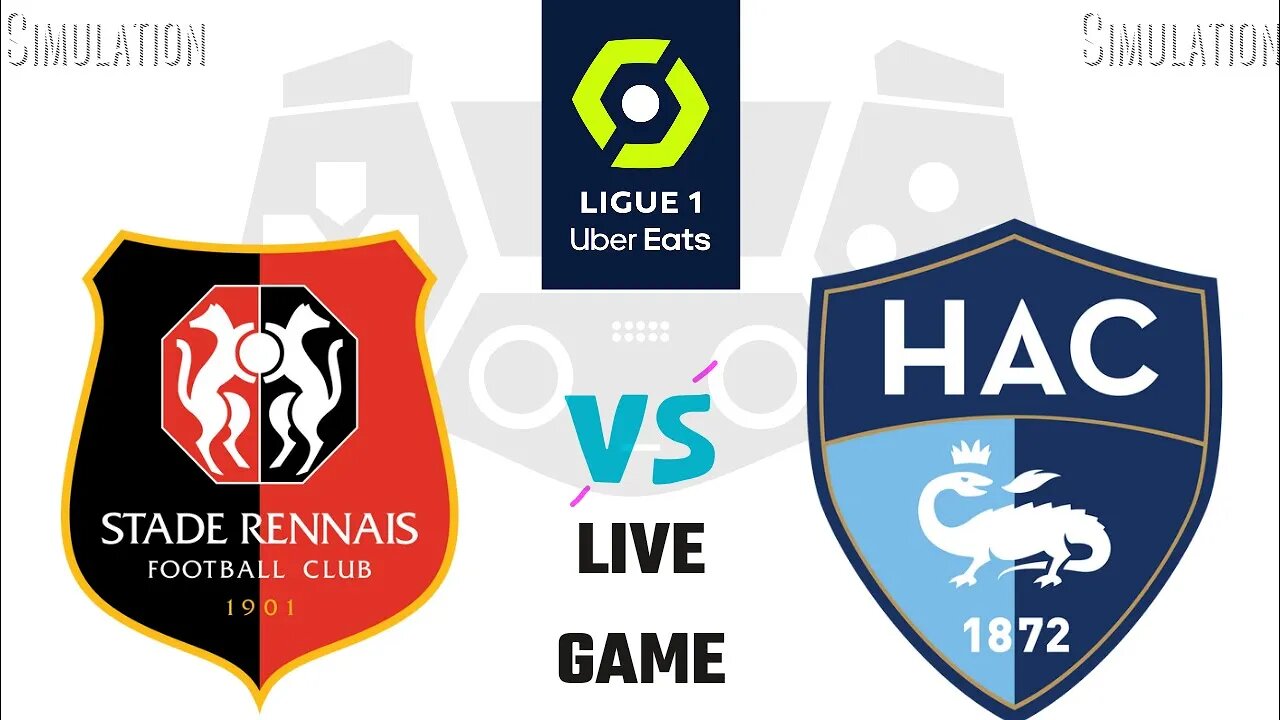 Rennes vs Le Havre | Ligue 1 (France)| Live Match Simulation