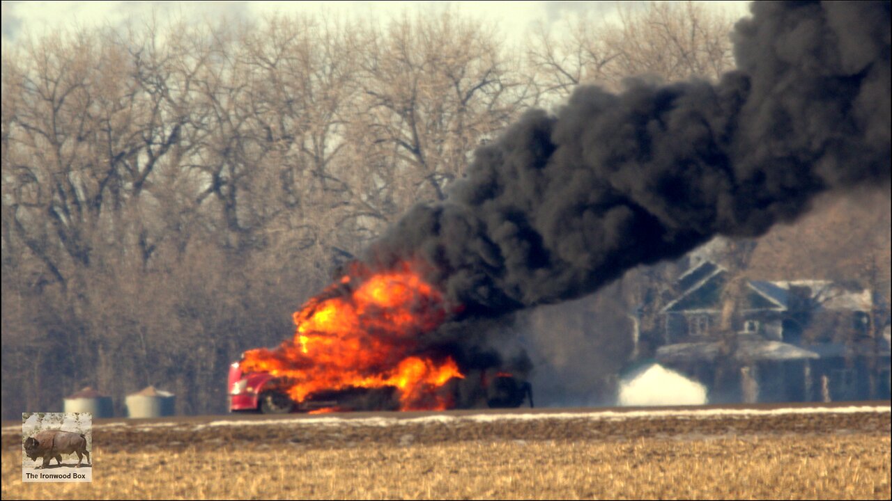 Semi Fire near Dilworth-Glyndon MN. 1-28-2024