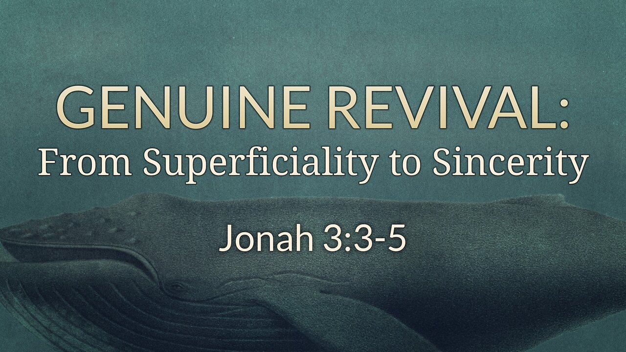 Aug. 13, 2023 - Sunday AM - MESSAGE - Genuine Revival (Jonah 3:3-5)