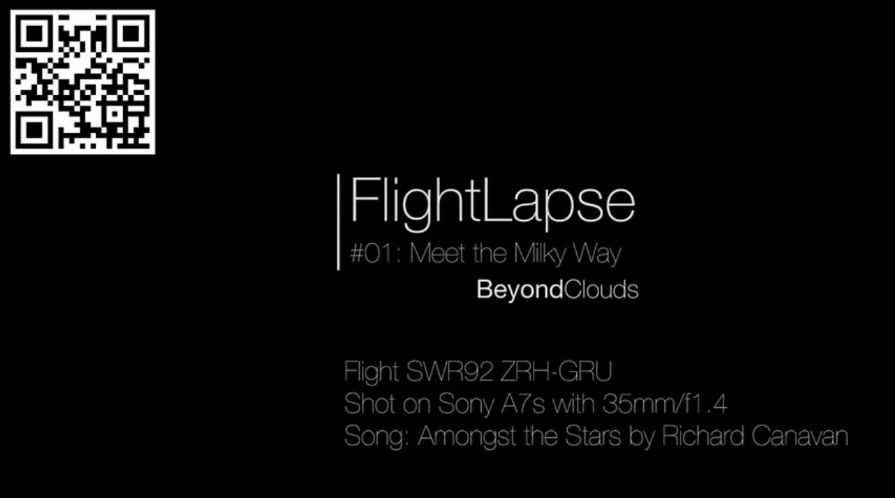 A timelapse view of the stars from an airplane cockpit proves a flat earth.