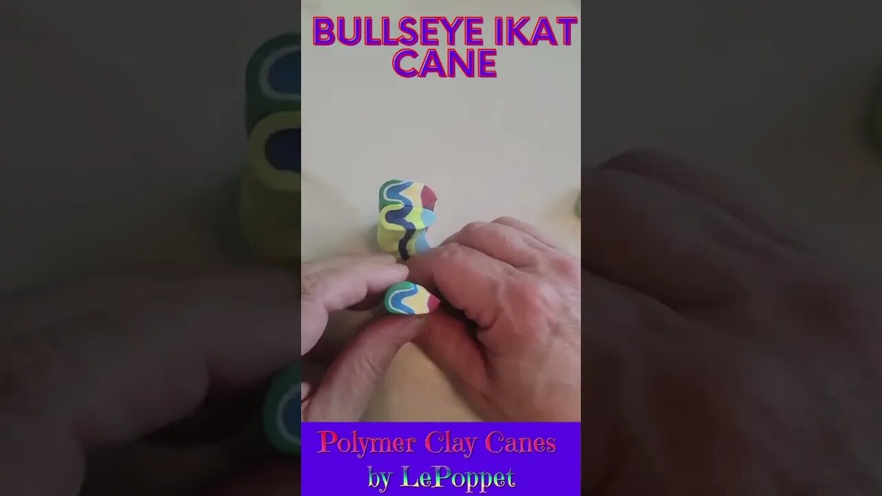 Polymer Clay Bullseye Ikat Cane