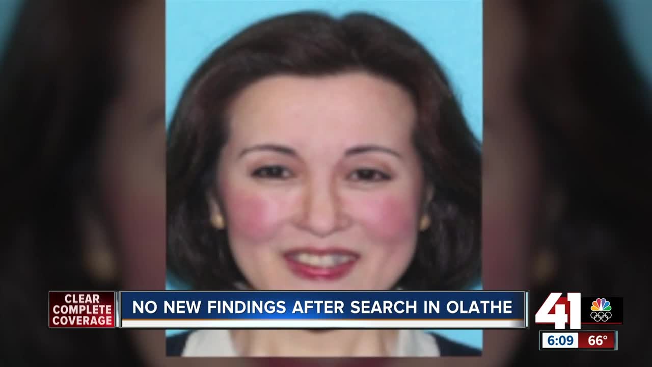 No new findings in missing woman case after search in Olathe