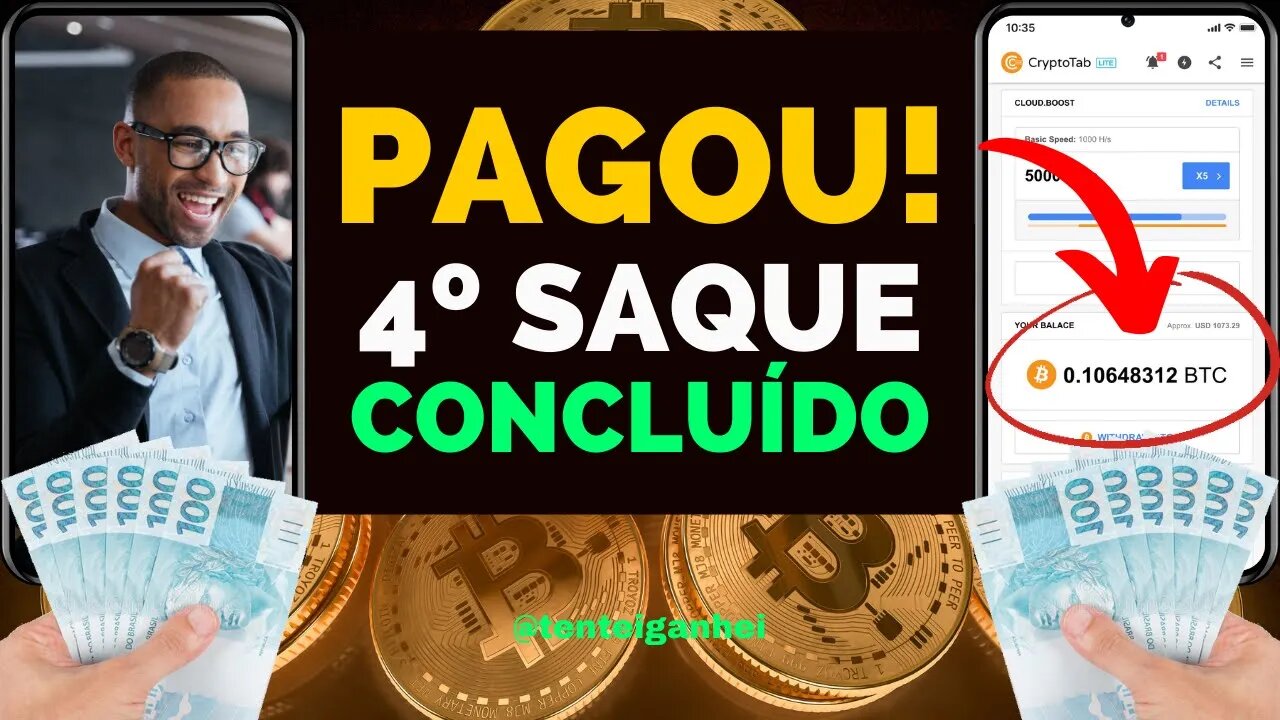 ✅💲4º SAQUE DE BTC - Navegador CryptoTab Pagou Novamente💲✅