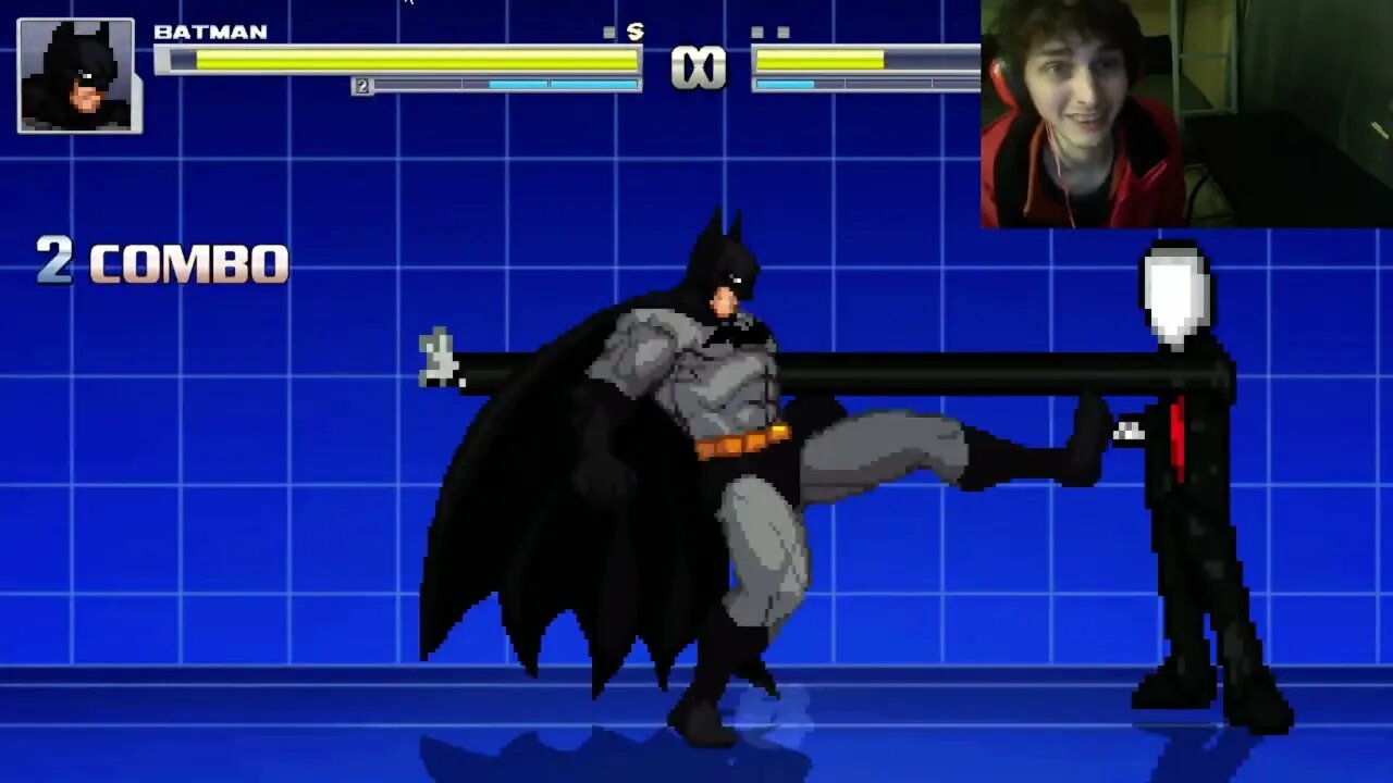 Batman VS Slender Man In An Epic Battle In The MUGEN Video Game With Live Commentary