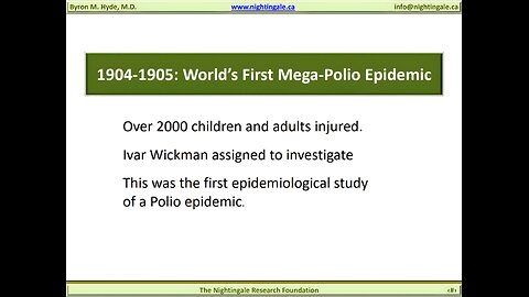 1904-1905 : World's First Mega-Polio Epidemic - Byron Hyde, MD