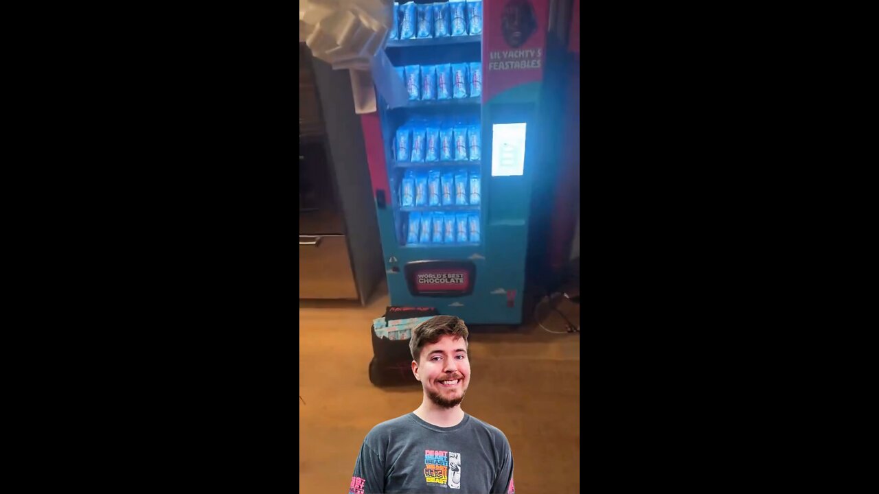 MR Beast gifts lil Yatchy his own feastables machine