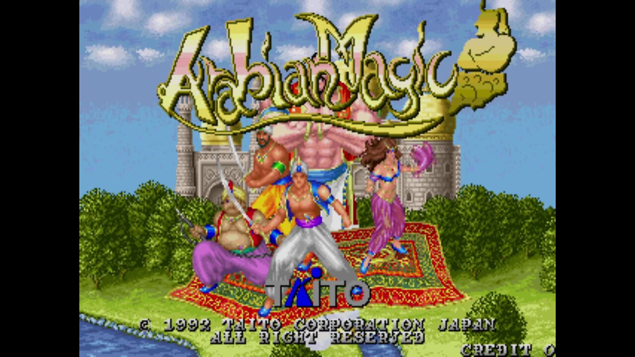 Arabian Magic, Arcade Game, Taito Corporation 1992, playthrough