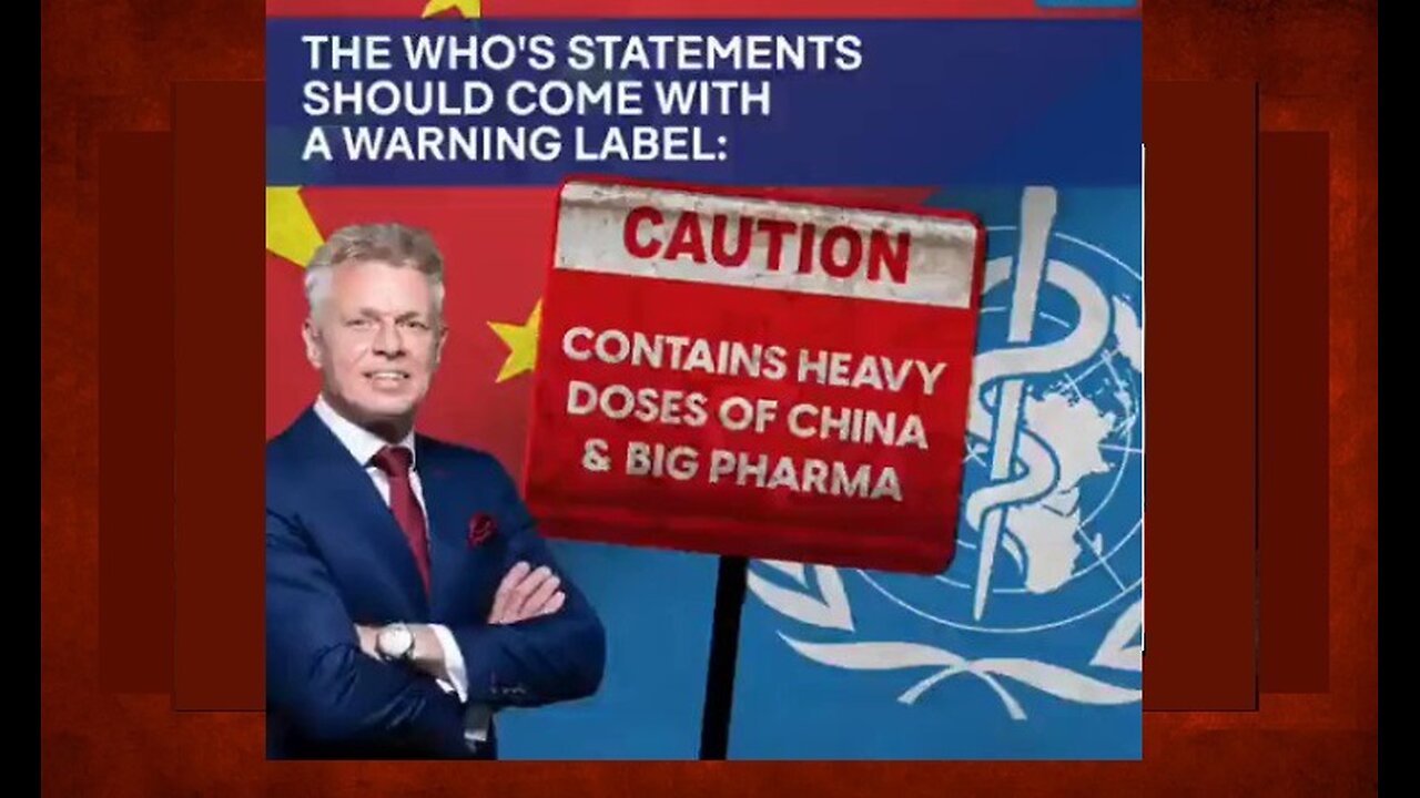 Dutch MEP Rob Roos: The WHO is controlled by global pharmaceutical companies‼️