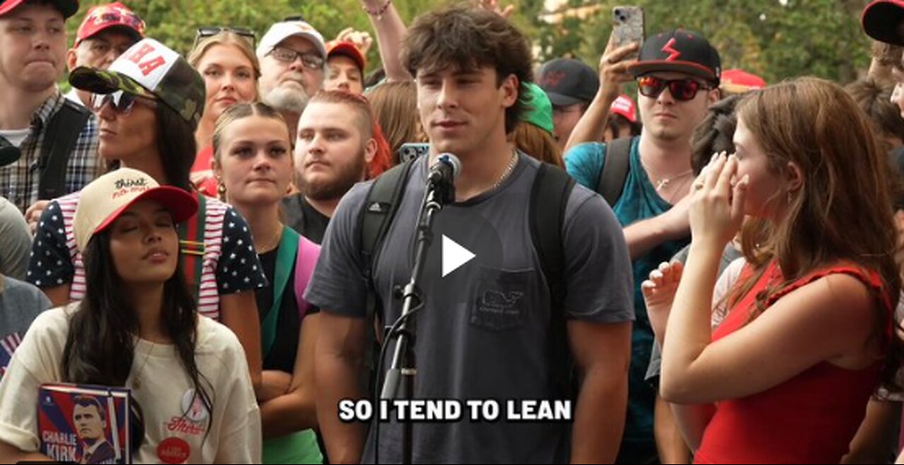 WATCH: This young man asked who he should vote for. I think I won him over...