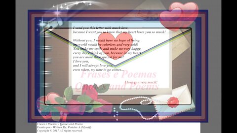 I send you this letter with much love, my heart loves you, I love you! [Quotes and Poems]