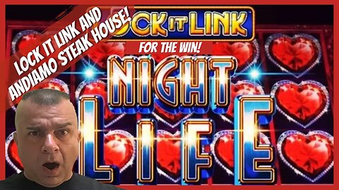 💥Lock It Link Night Life & Dragon Link WINS💥Plus Eating at Andiamo Las Vegas!