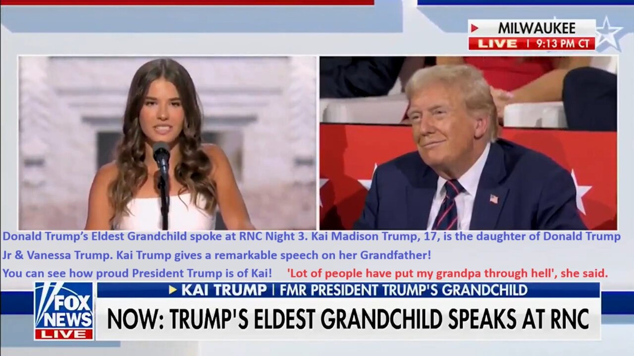 PRESIDENT TRUMP’S ELDEST GRANDCHILD SPEAKS AT RNC