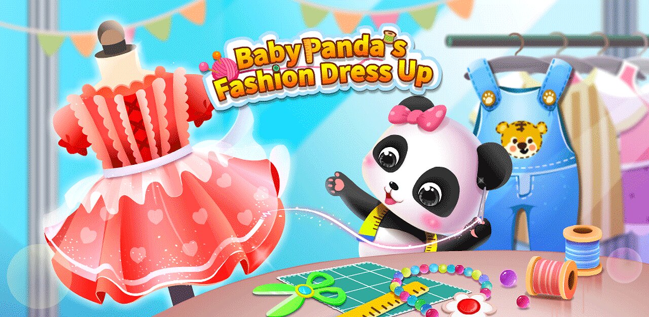 Baby Panda Fashion Dress up game - Design and Learn how to make beautiful Clothes