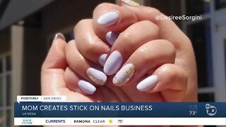 Mom creates stick on nails business