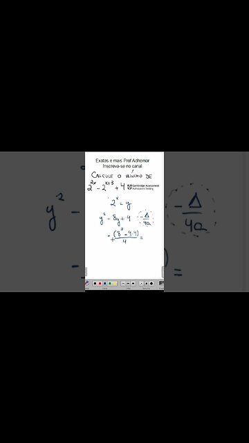 Mínimo de Função do 2o Grau - Você consegue resolver? Questão Cambridge #shorts