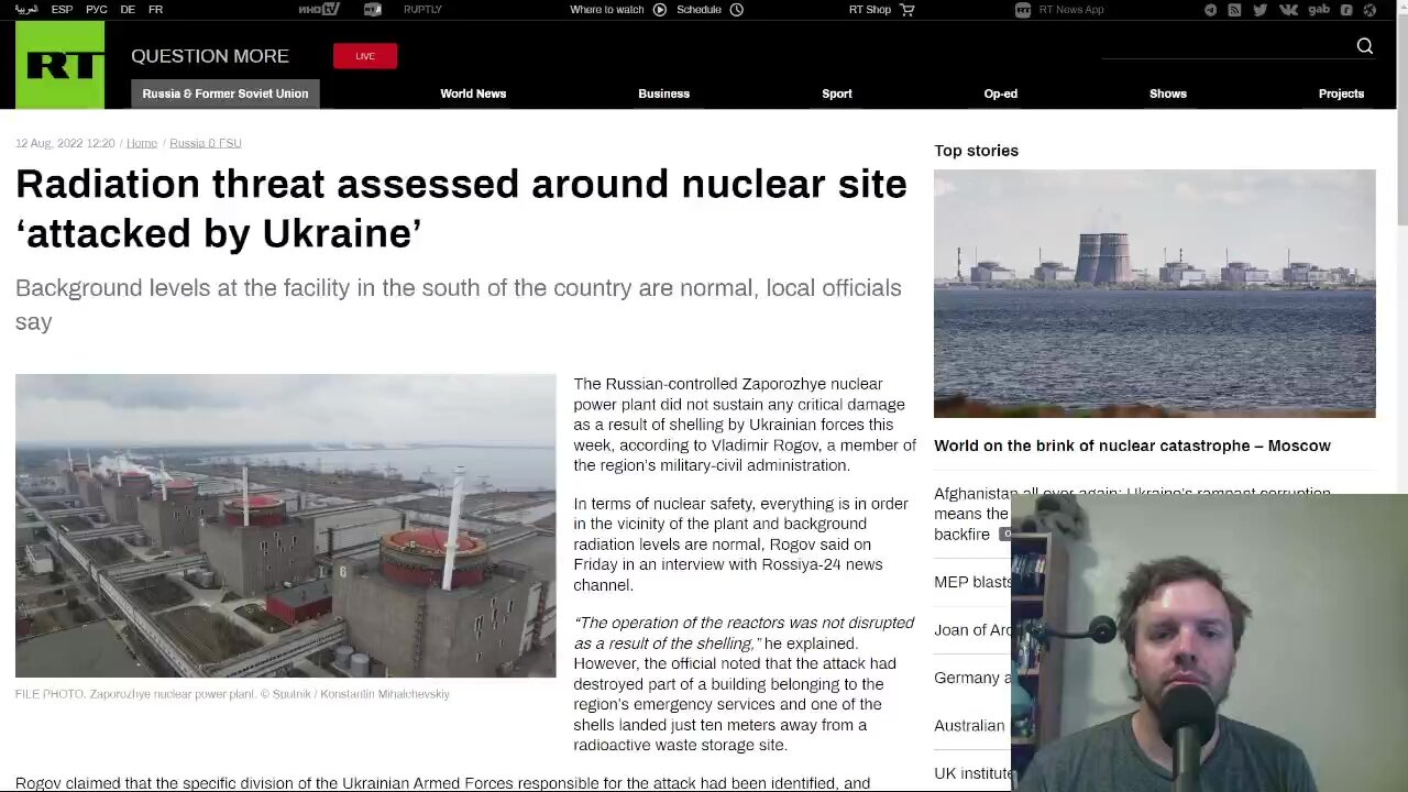 Reports indicate Zaporozhye nuclear power plant did not sustain any critical damage