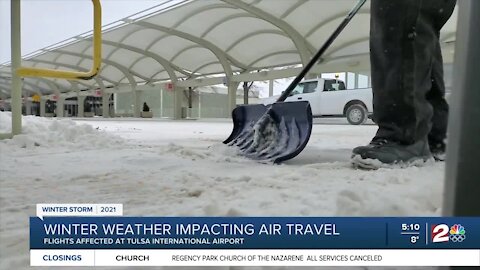 Winter weather impacting air travel